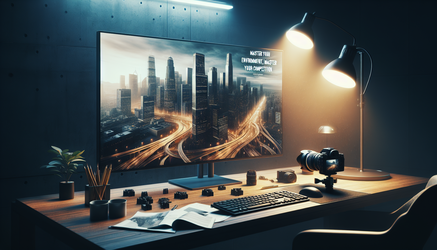 Illustration for 'Master Your Environment, Master Your Competition' in Preparation Tips category in photorealistic style