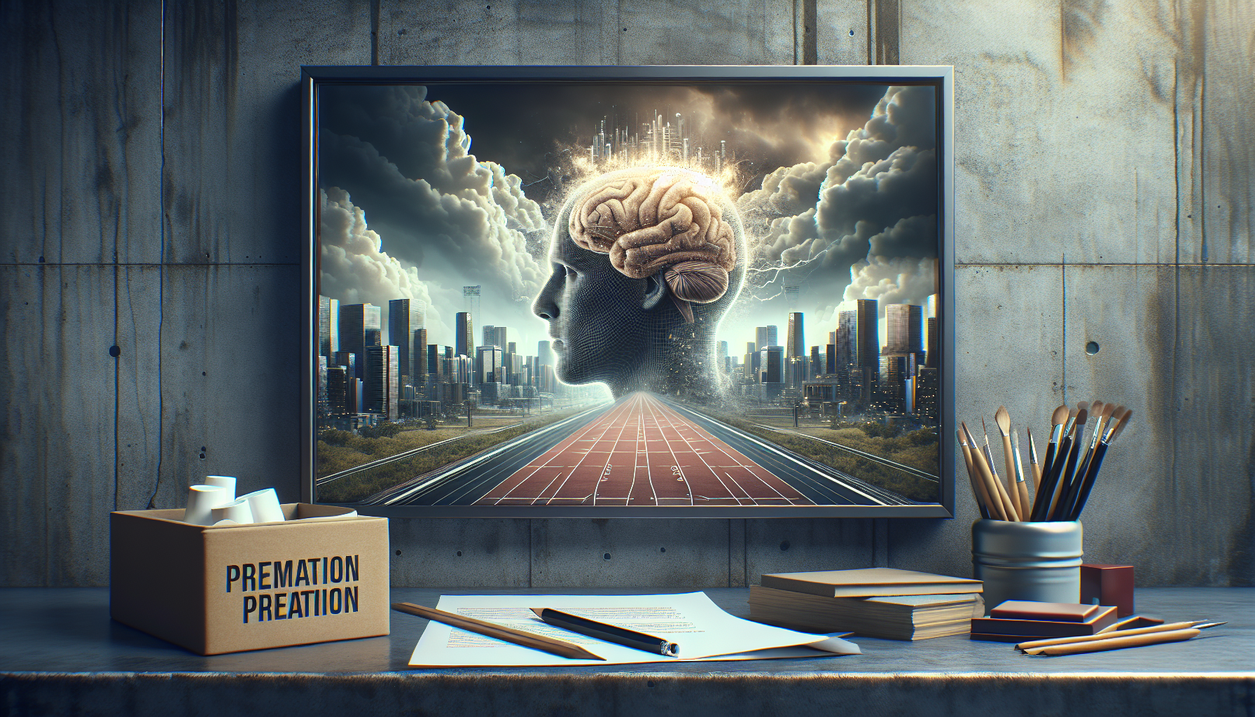 Illustration for 'Mastering the Mind: Peak Performance Psychology for Competitors' in Preparation Tips category in photorealistic style