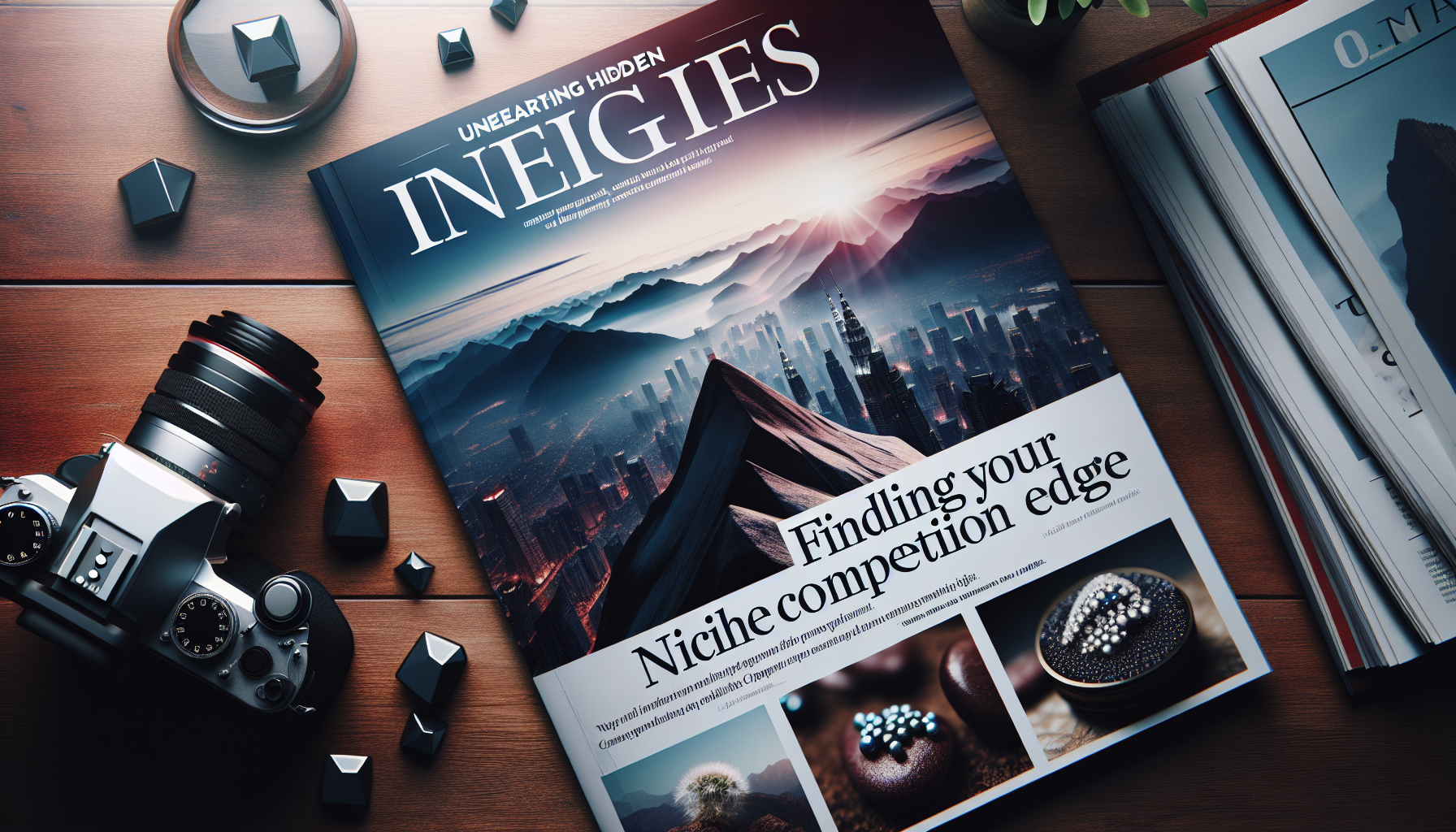 Illustration for 'Unearthing Hidden Gems: Finding Your Niche Competition Edge' in Competition Insights category in photorealistic style
